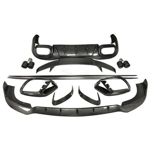 BS style carbon fiber body kit front bumper lip diffuser side skirts spoiler rear vent scoop For GT50 GT53