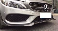 Carbon fiber Front Lip  Splitters For  W205 C205 C200 C300 C43 AMG 2014-2019