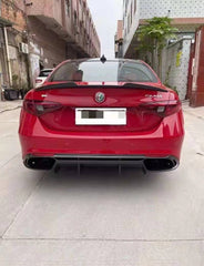 Carbon Fiber front lip side skirts rear diffuser spoiler for Alfa Romeo Giulia  2016+