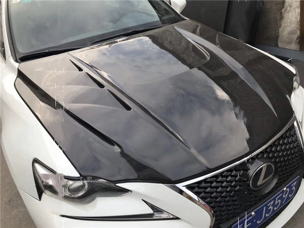 Carbon fiber  hood bonnet for Lexus IS engine cover