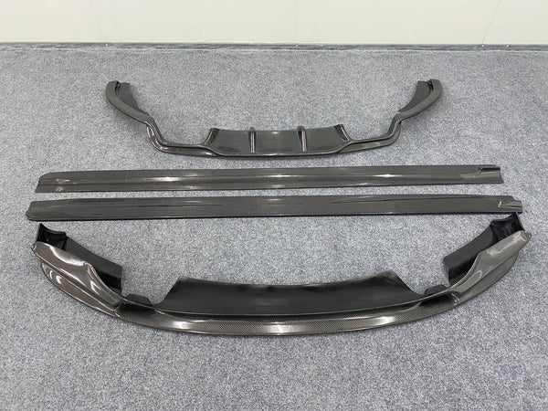 Carbon fiber car bumpers body kit 3D style front lip rear diffuser side skirts for X5M X6M F85 F86
