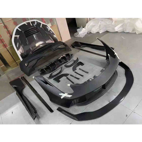 PD style half carbon fiber car bumpers for Ferrari 458 carbon hood front lip rear diffuser  side skirts