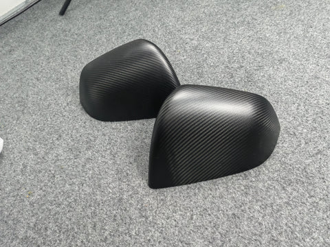 RPMtesla`S Supplier Tesla Model Y DRY CARBON OEM Sideview Mirror Overlays  (1 Pair)