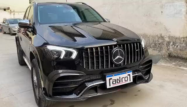For GLE BS style carbon fiber rear roof spoiler for GLE W166