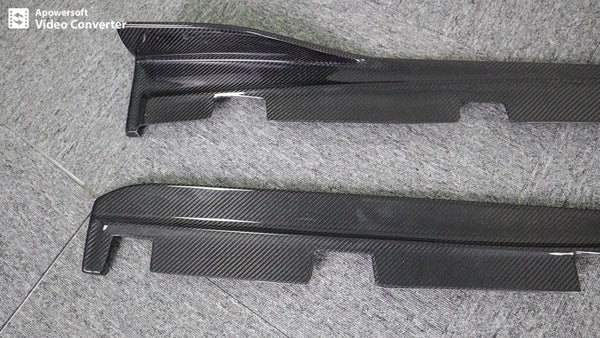 Artisan style carbon fiber side skirt for Lexus IS