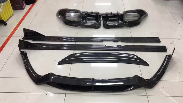 DMC style body kit carbon fiber front lip side skirts rear diffuser for F12