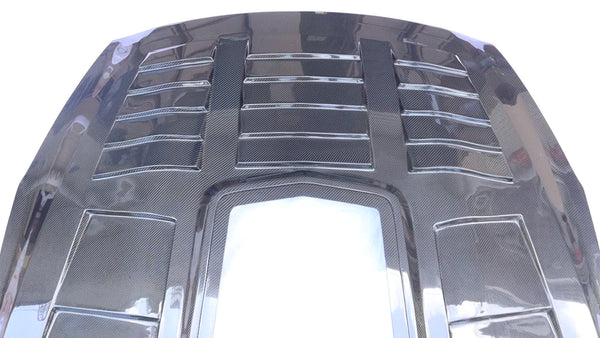 Transparent Glass Carbon Fiber Front Bonnet For Nissan GTR R35 Engine Cover Hood