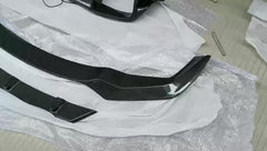Black Front Bumper Splitter Carbon Fiber Front Bumper Lip V Type Fit For BMW 2 Series M2 F87 2016+