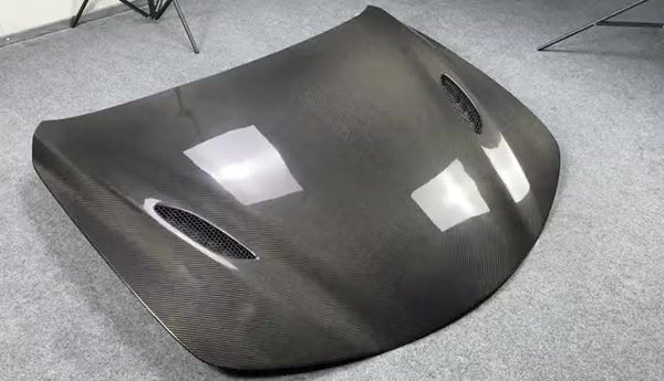 Giulia Quadrifoglio style dry carbon fiber bonnet cover for Romeo Giulia