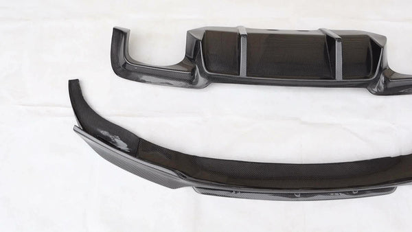 Large blade carbon fiber rear diffuser BMW F10 M5 M-tech rear bumper