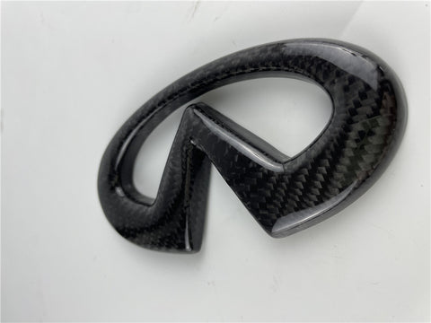 carbon fiber Infiniti Q50 rear trunk logo badge.