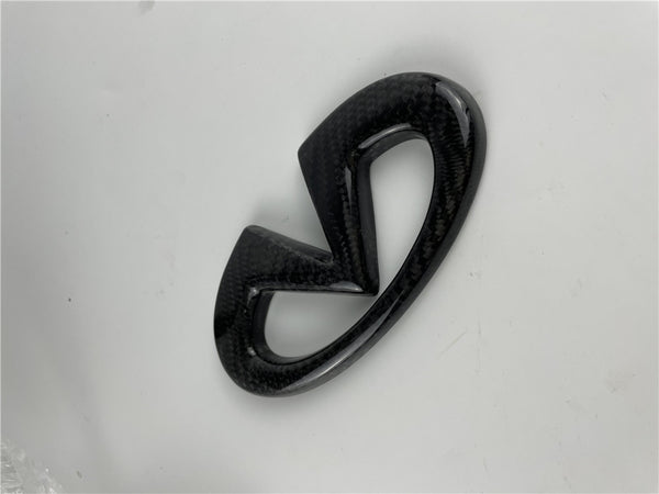 carbon fiber Infiniti Q50 rear trunk logo badge.