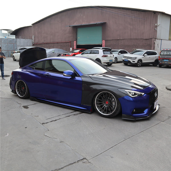 infiniti Q60 carbon fiber vent fenders perfect fitment