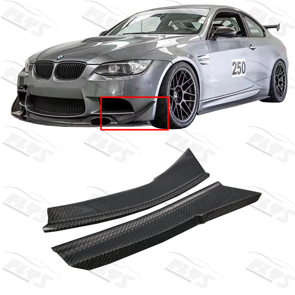 Carbon fiber front bumper canards for E92 M3 GT4 front lip